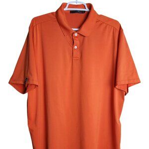 RLX Ralph Lauren Men XL Orange Stretch Short Sleeve‎ Activewear Golf Polo Shirt
